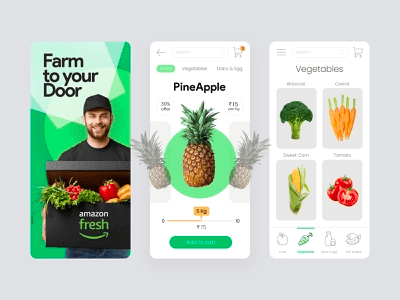 Amazon Fresh's interface