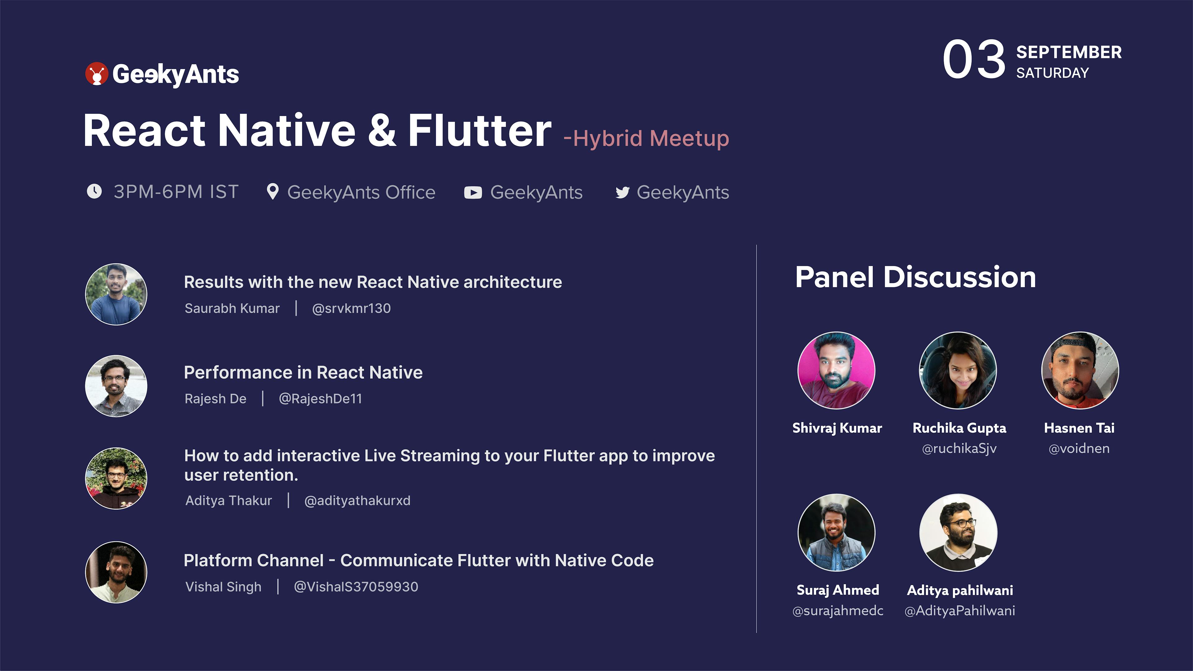 Flutter and React Native hybrid meetup