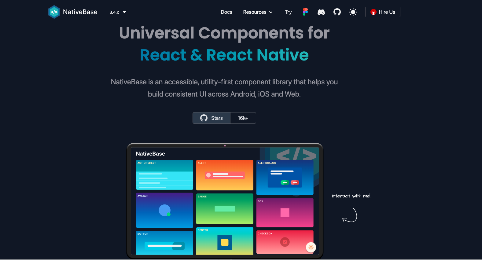 NativeBase- Universal Components for React & React Native