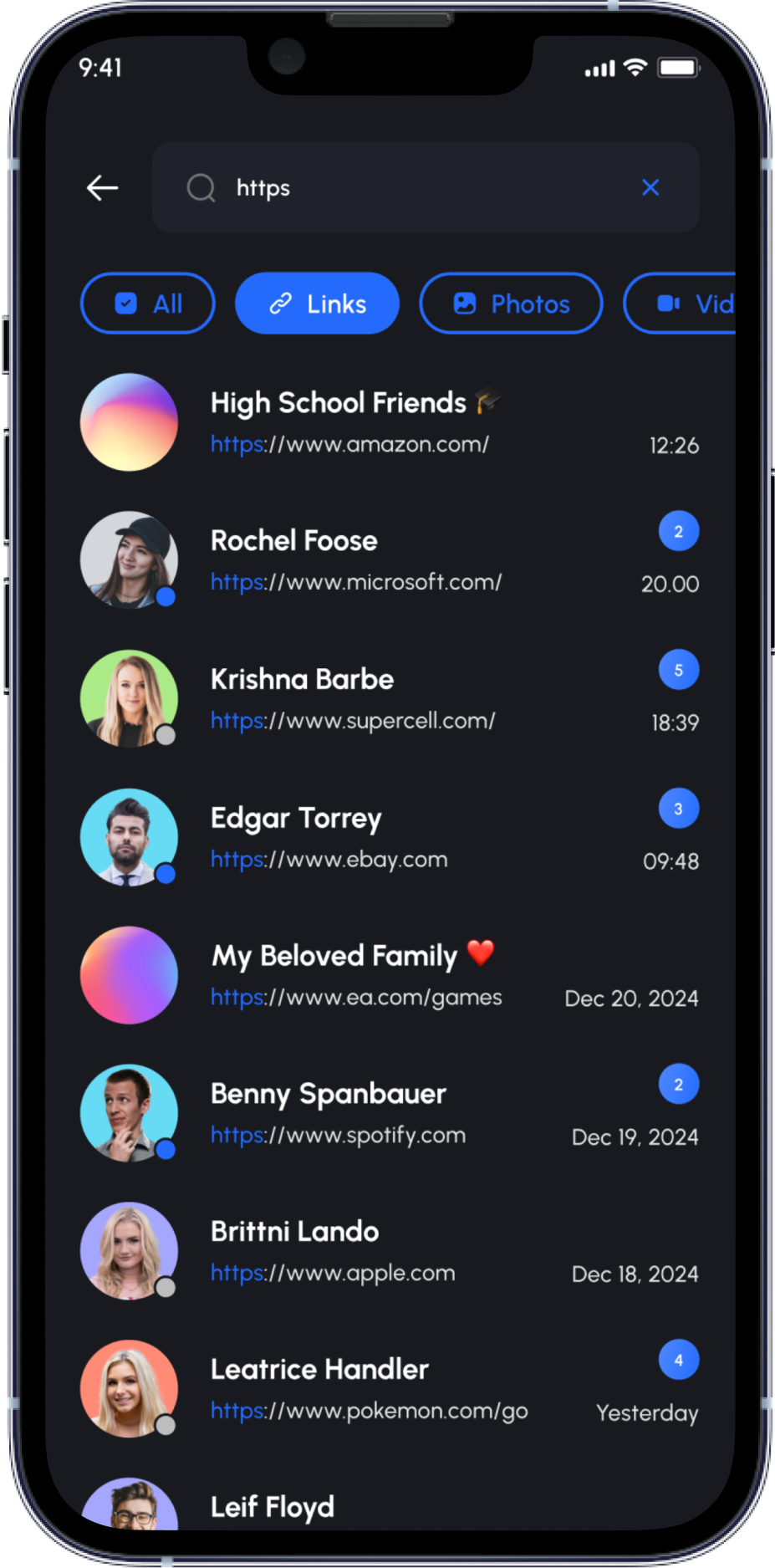 Ui of Chat App