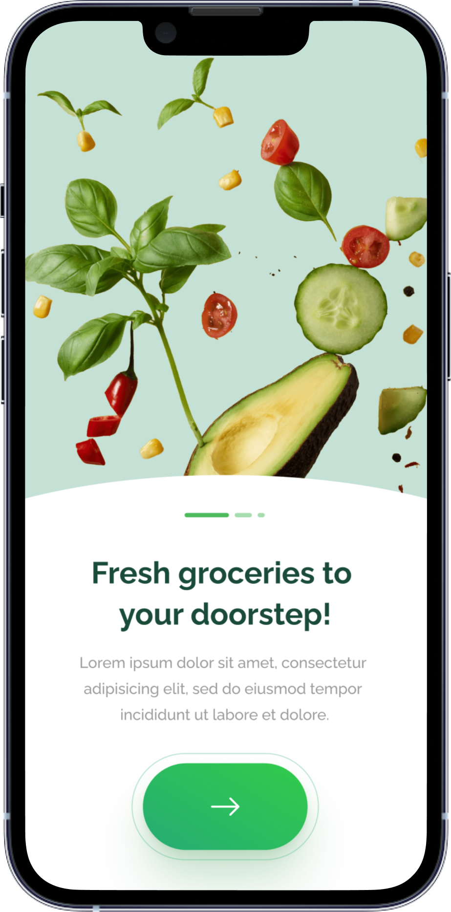 UI of food delivery app