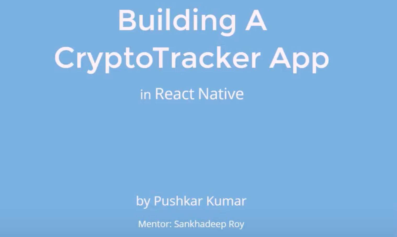 Building a Crypto Tracker App