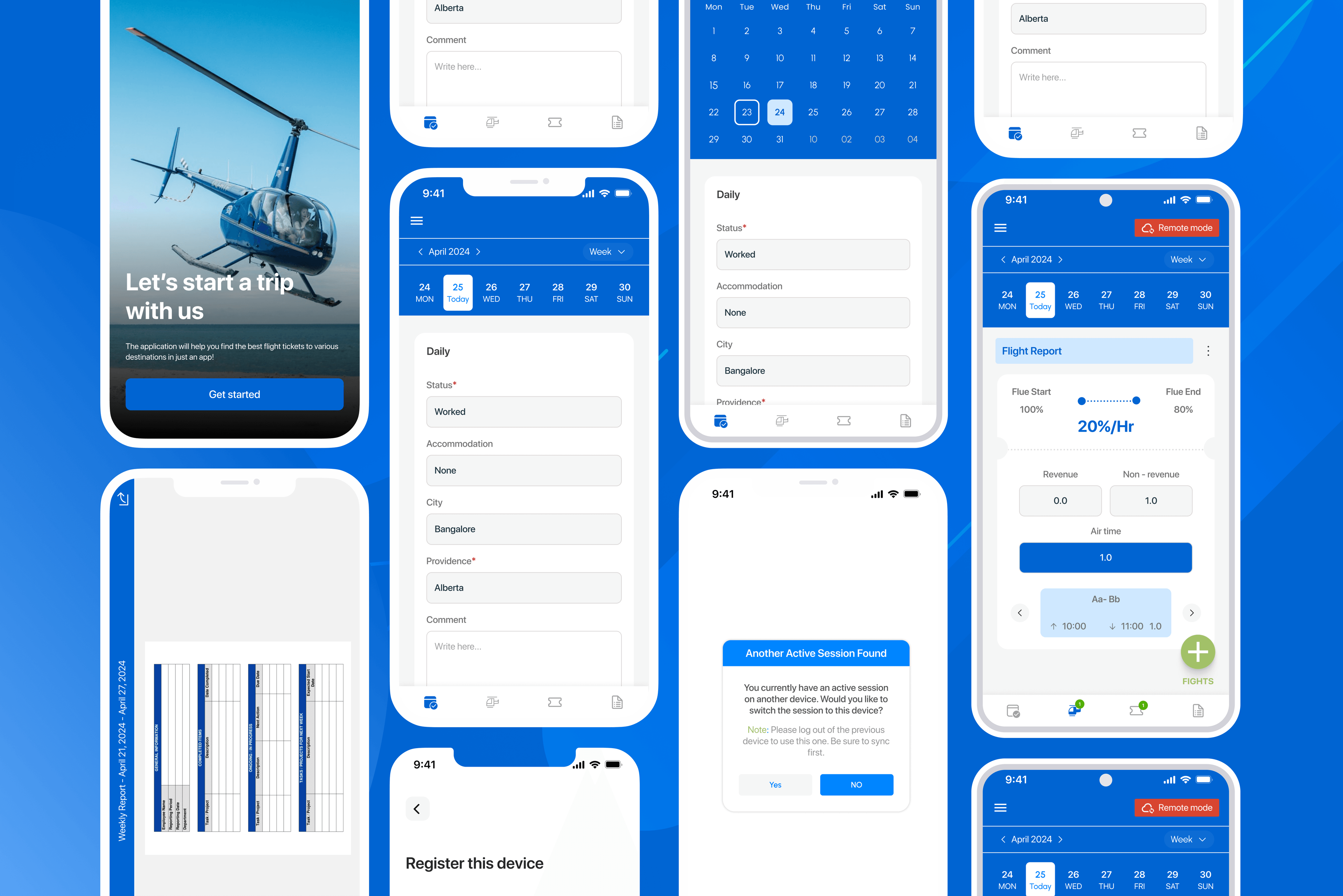 Data Management Systems for a Coast-to-coast Helicopter Service