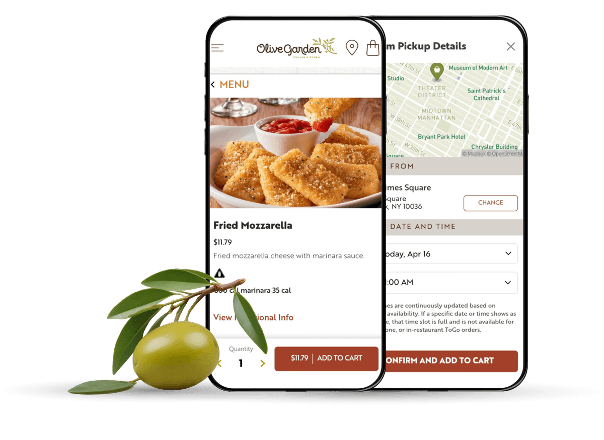 mobile resluts Olive Garden