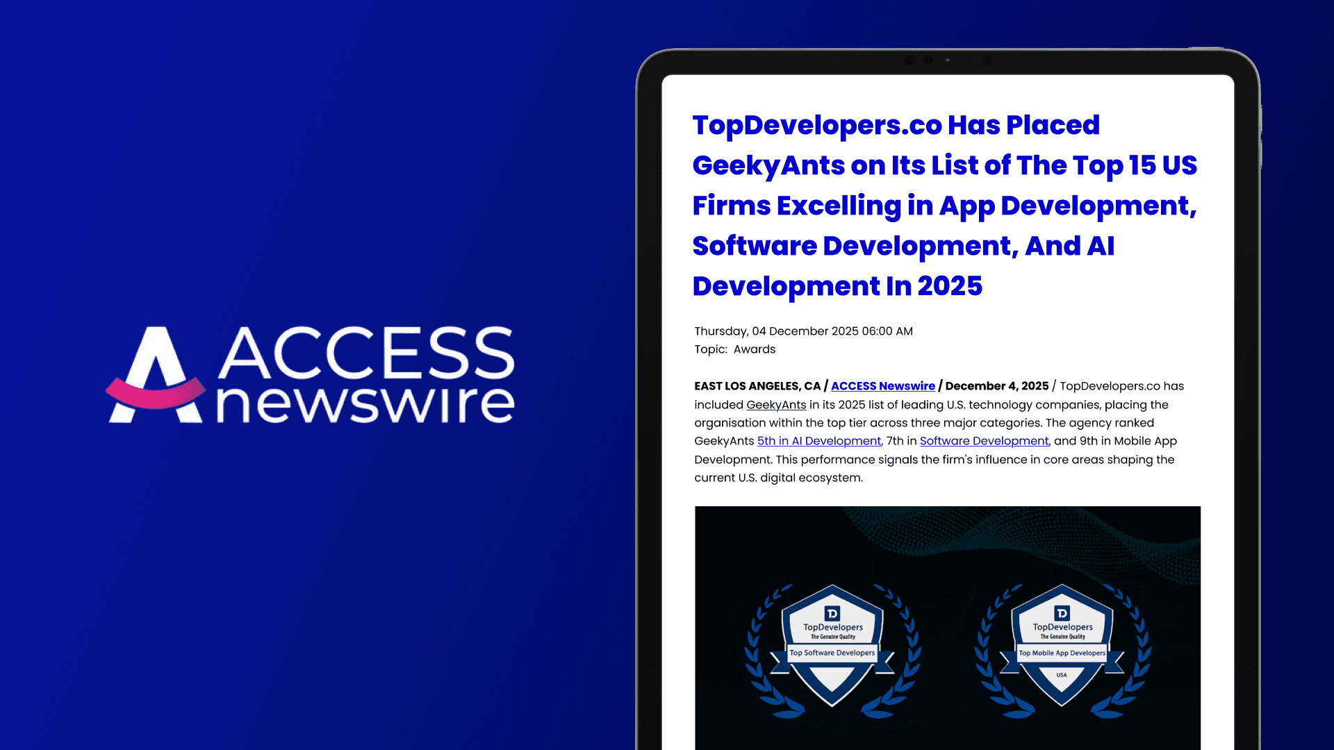 We Break Into the Top 10 for AI and Software Development in the US