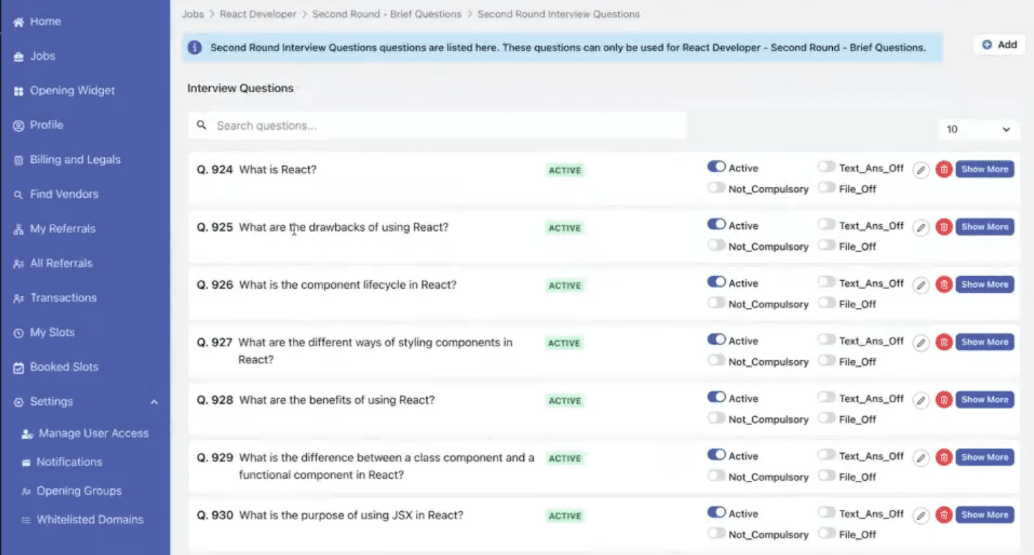 The second round that the tool is designed to create is the Brief Questions round. For now, this is hardcoded to generate 10 questions, but with a few changes, like the first MCQ round, the number of questions can be taken as an input as well. 