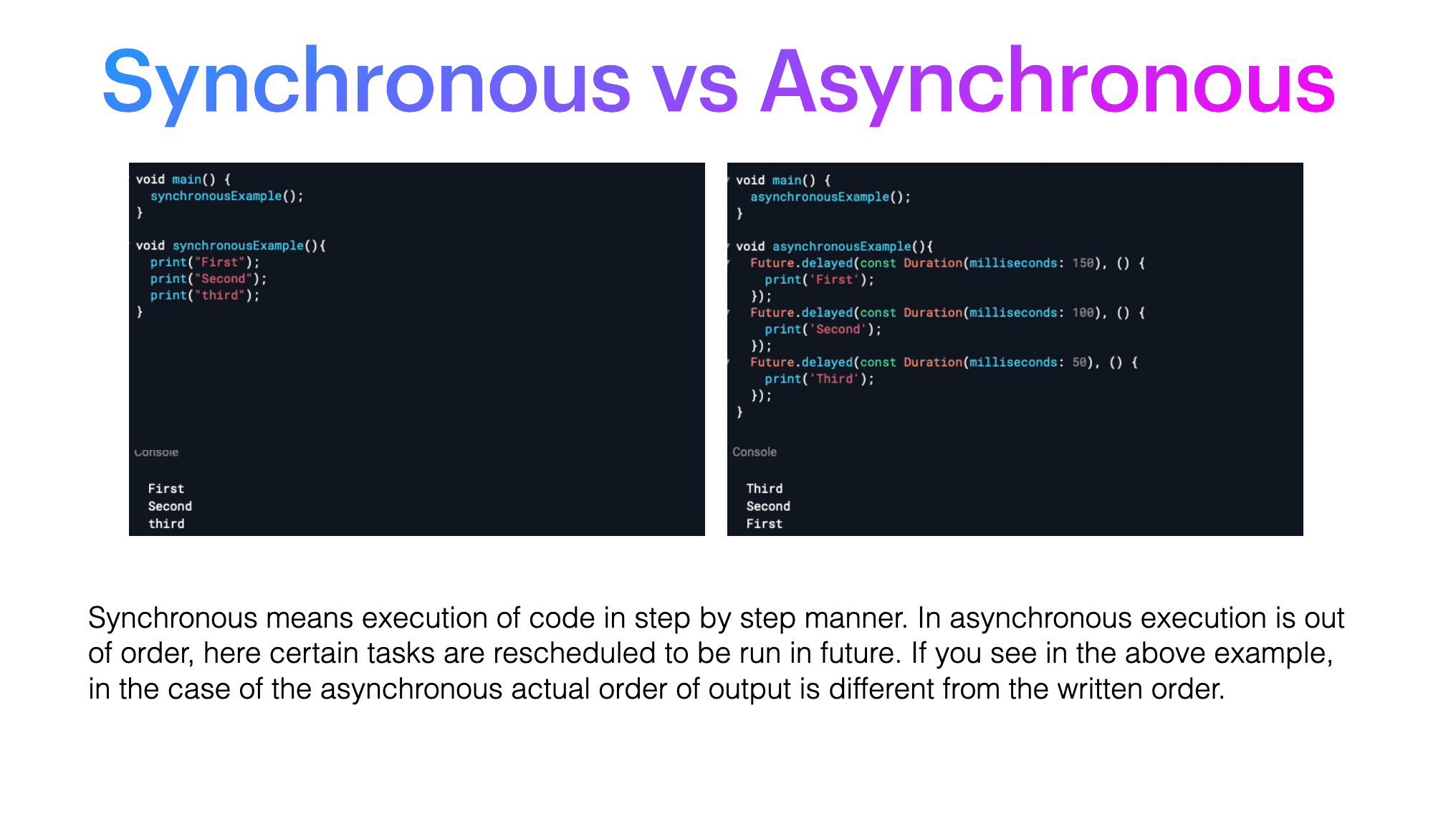 Synchronous vs Asynchronous