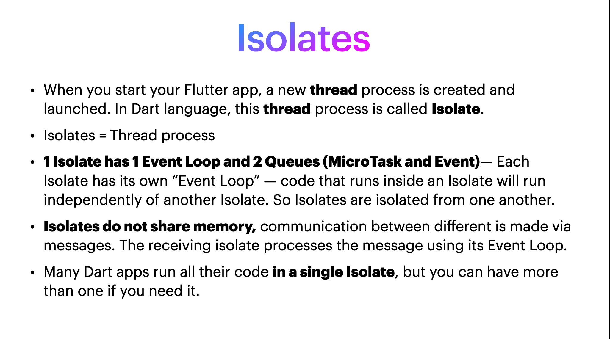 Isolates