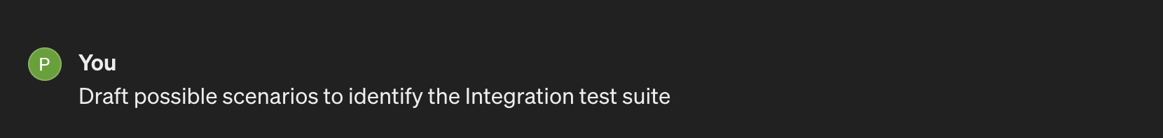 ChatGPT prompt to get your integration tests written with the help of AI to easily test how different parts of the software work together