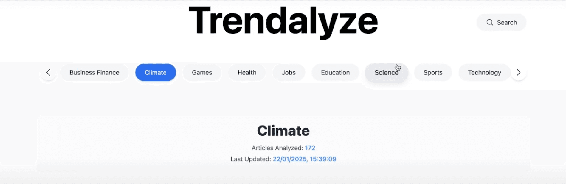 Trend analyzer