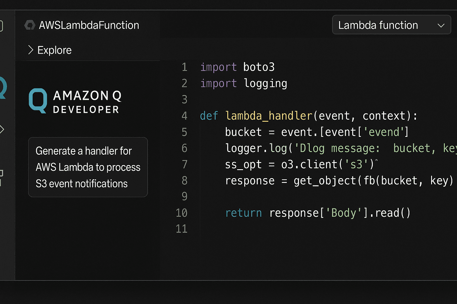 ALT TXT: 4th best AI coding tool: Amazon Q Developer: The Quiet Powerhouse for AWS-Centric Workflows