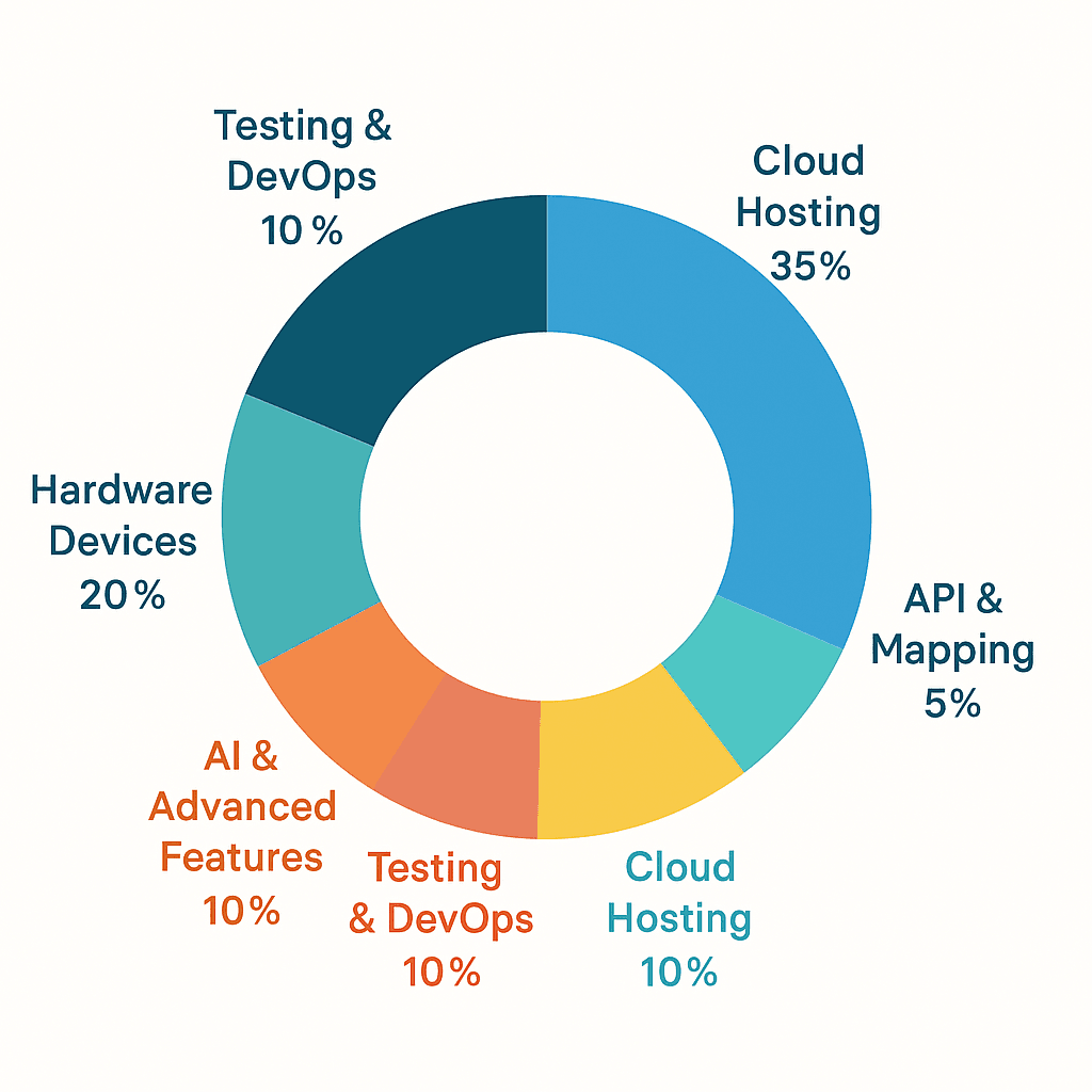 Development Cost Breakdown for a Real-Time GPS Tracking System