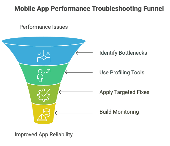 Mobile app performance funnel