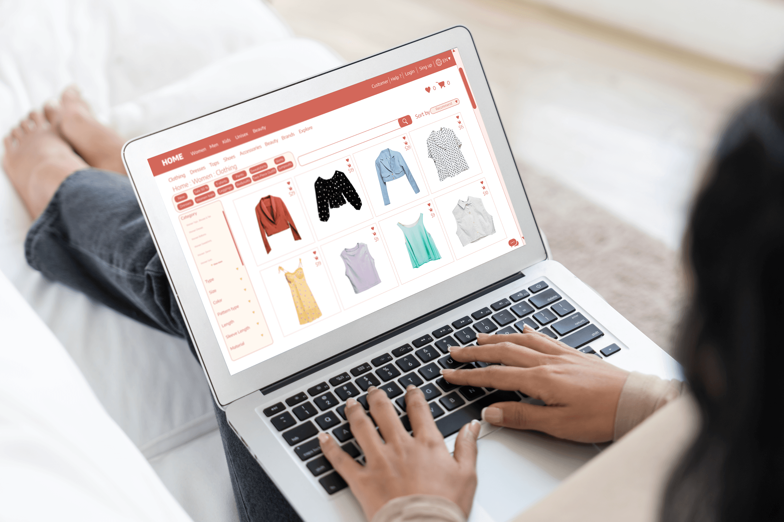 Online fitting rooms