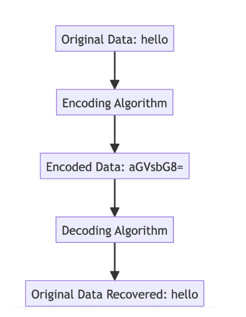Flowchart of the Data encoding and decoding process