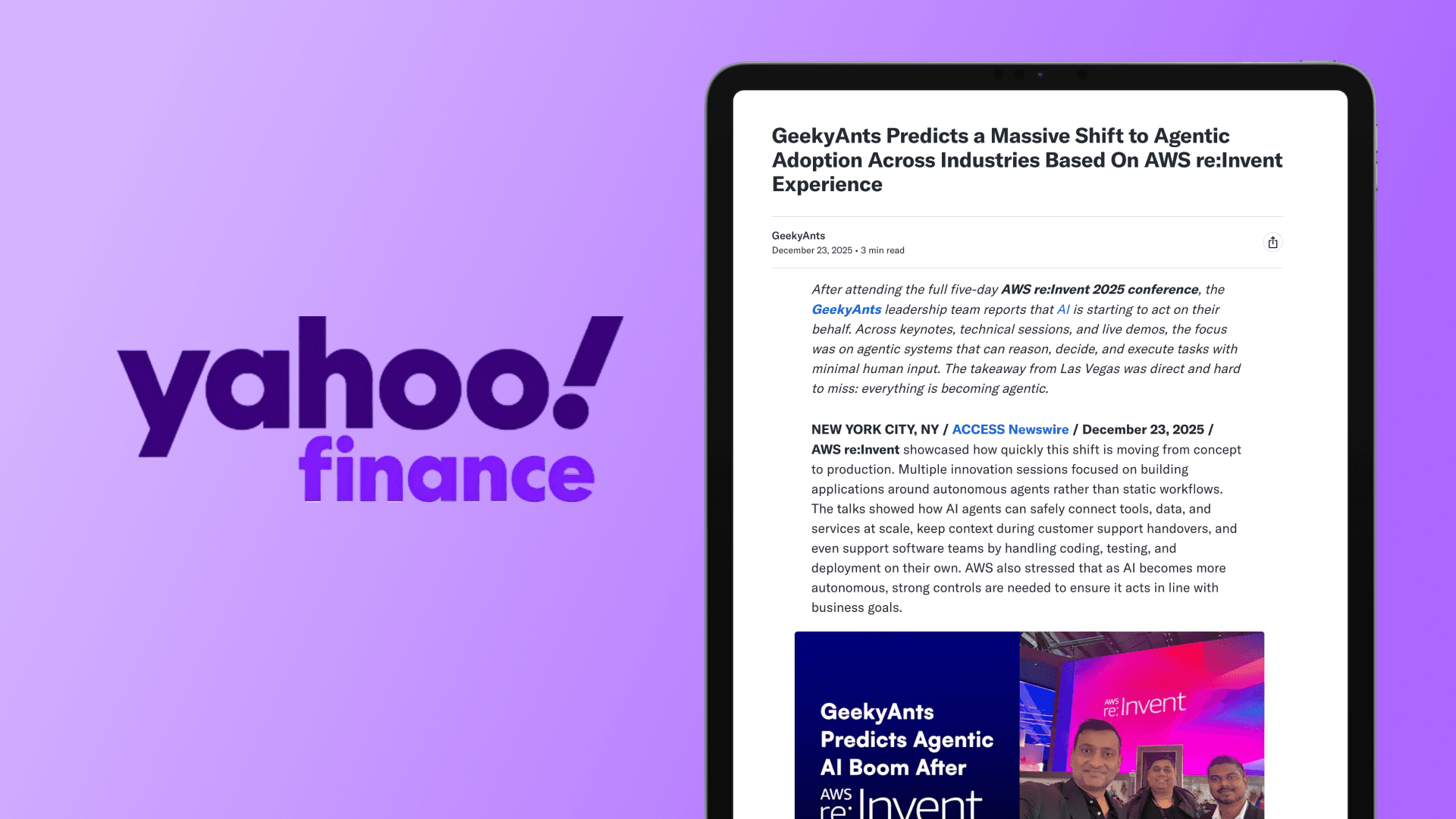 Yahoo Finance Highlights GeekyAnts’ Vision for the Future of AI
