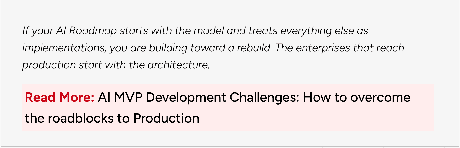 AI MVP development challenges and solutions to overcome roadblocks and scale to production