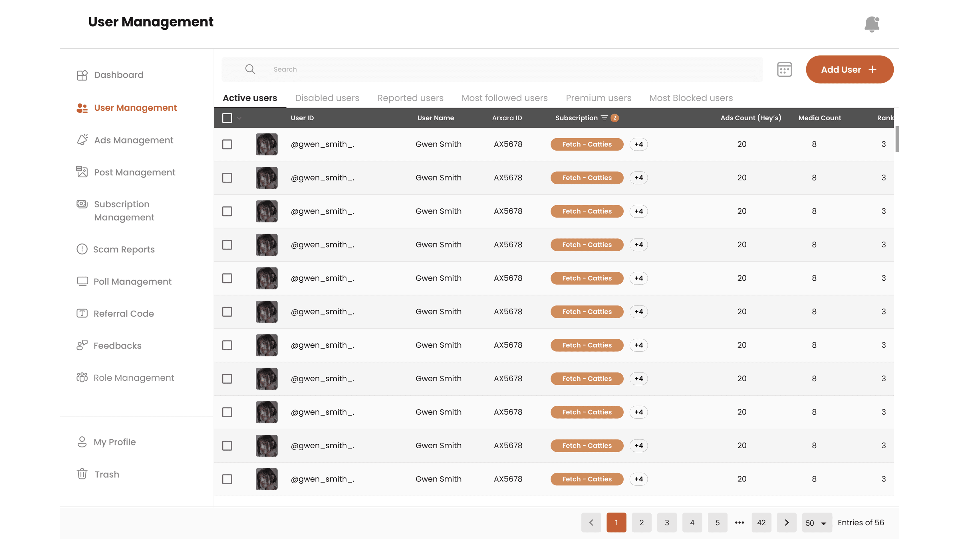 NowMatch Admin Panel image