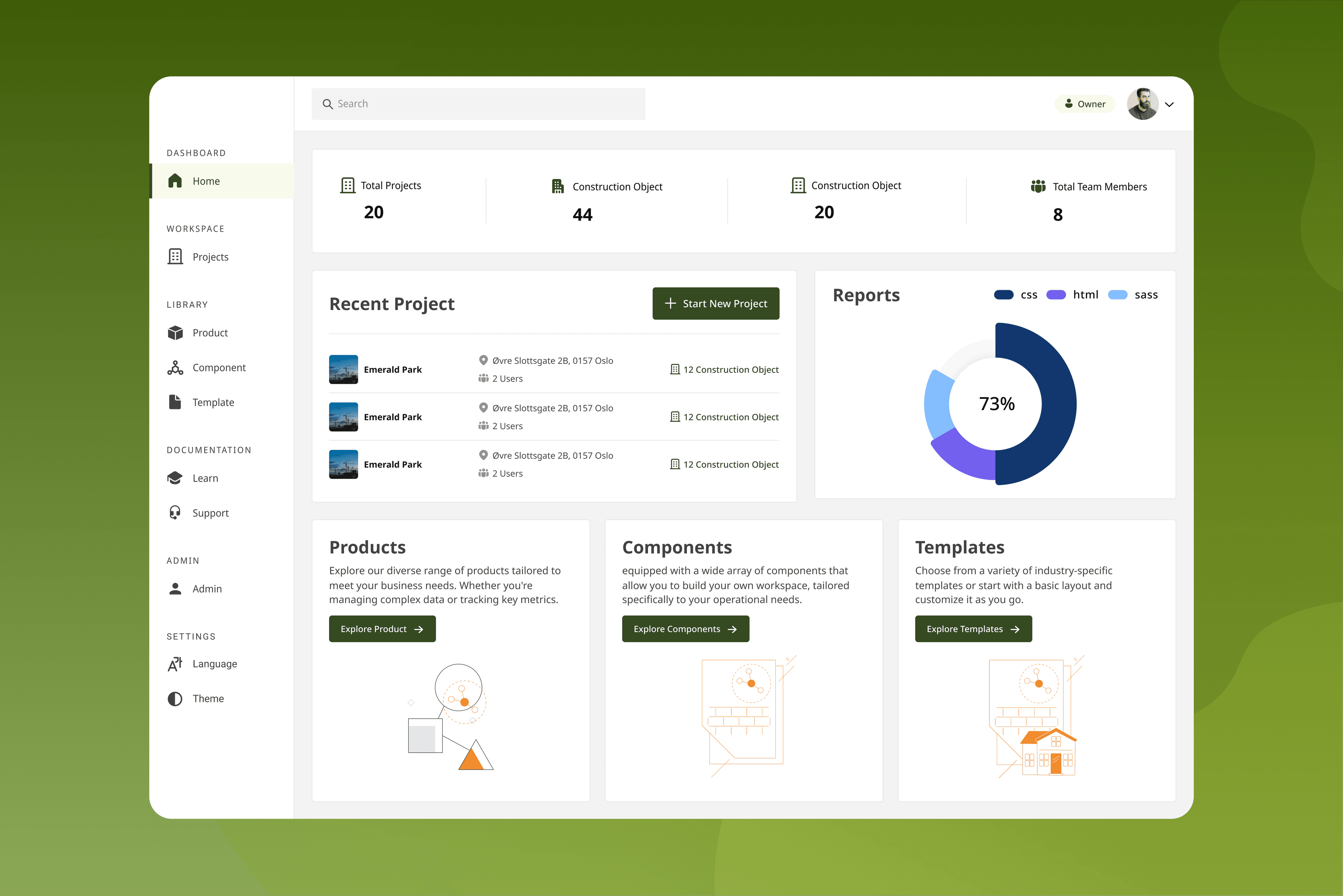 Web app for a Custiv