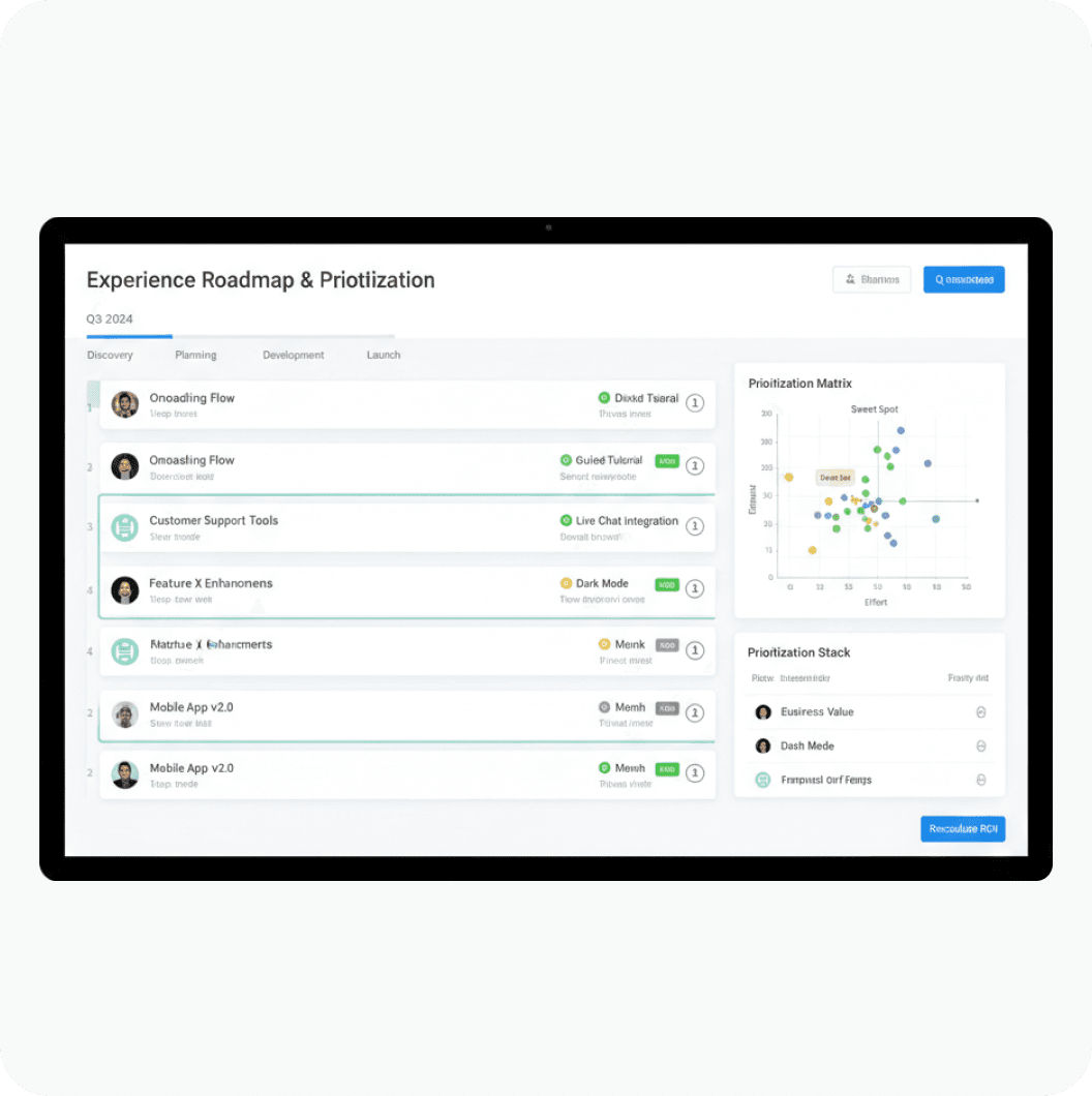Experience Roadmaps and Prioritization
