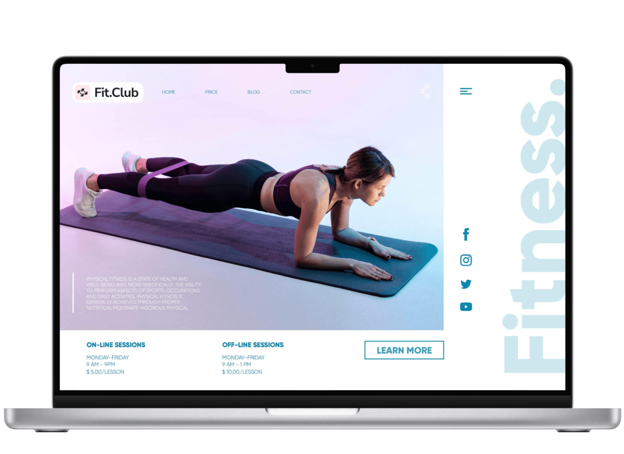 Fitness Website Development