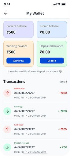 Mobile screen showcase of wallet and design