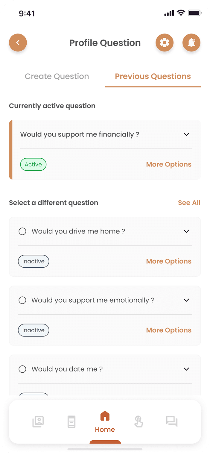 NowMatch Product design screen 2