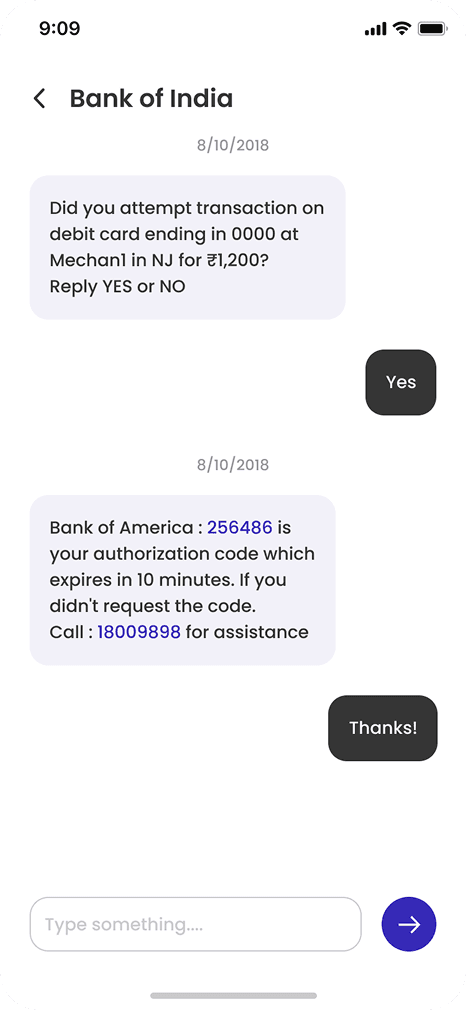 Digital wallet app interface with bank OTP verification and transaction alerts