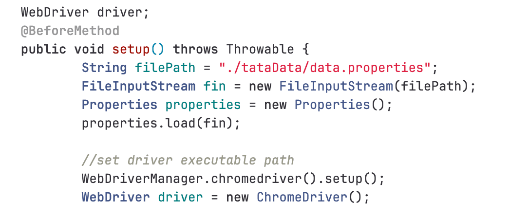 Initialisation of driver in Selenium Scripts