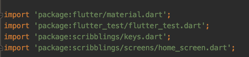 All import statements required for test script