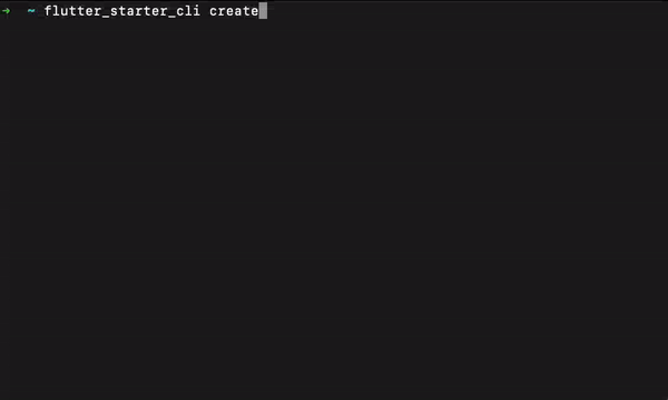 A demo video to illustrate how to use the Flutter_Starter_CLI can be seen below.