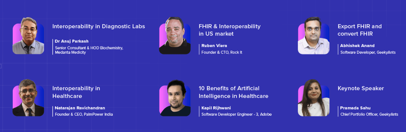 Our Speakers for the Virtual Healthcare Meetup