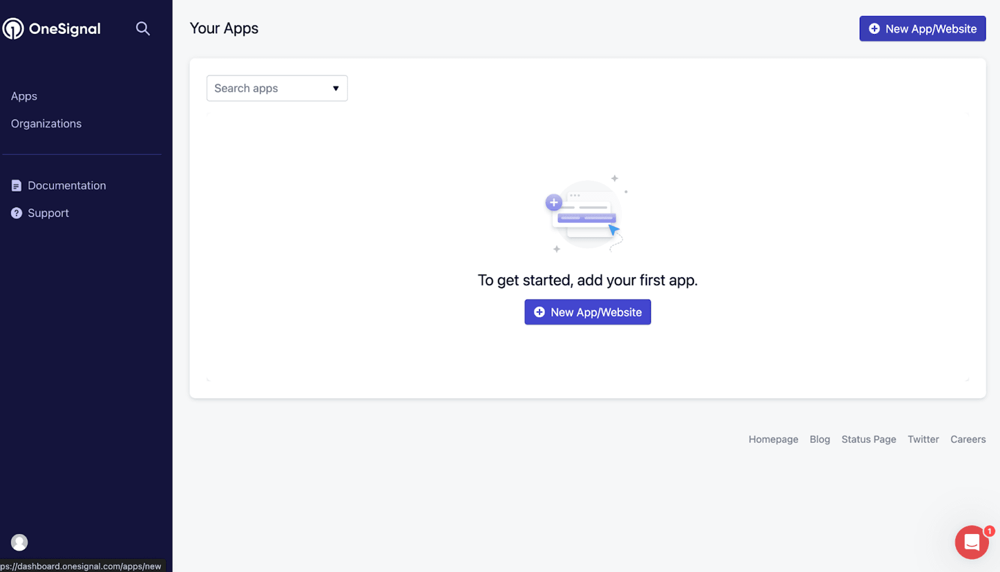 Create OneSignal Account and App -1