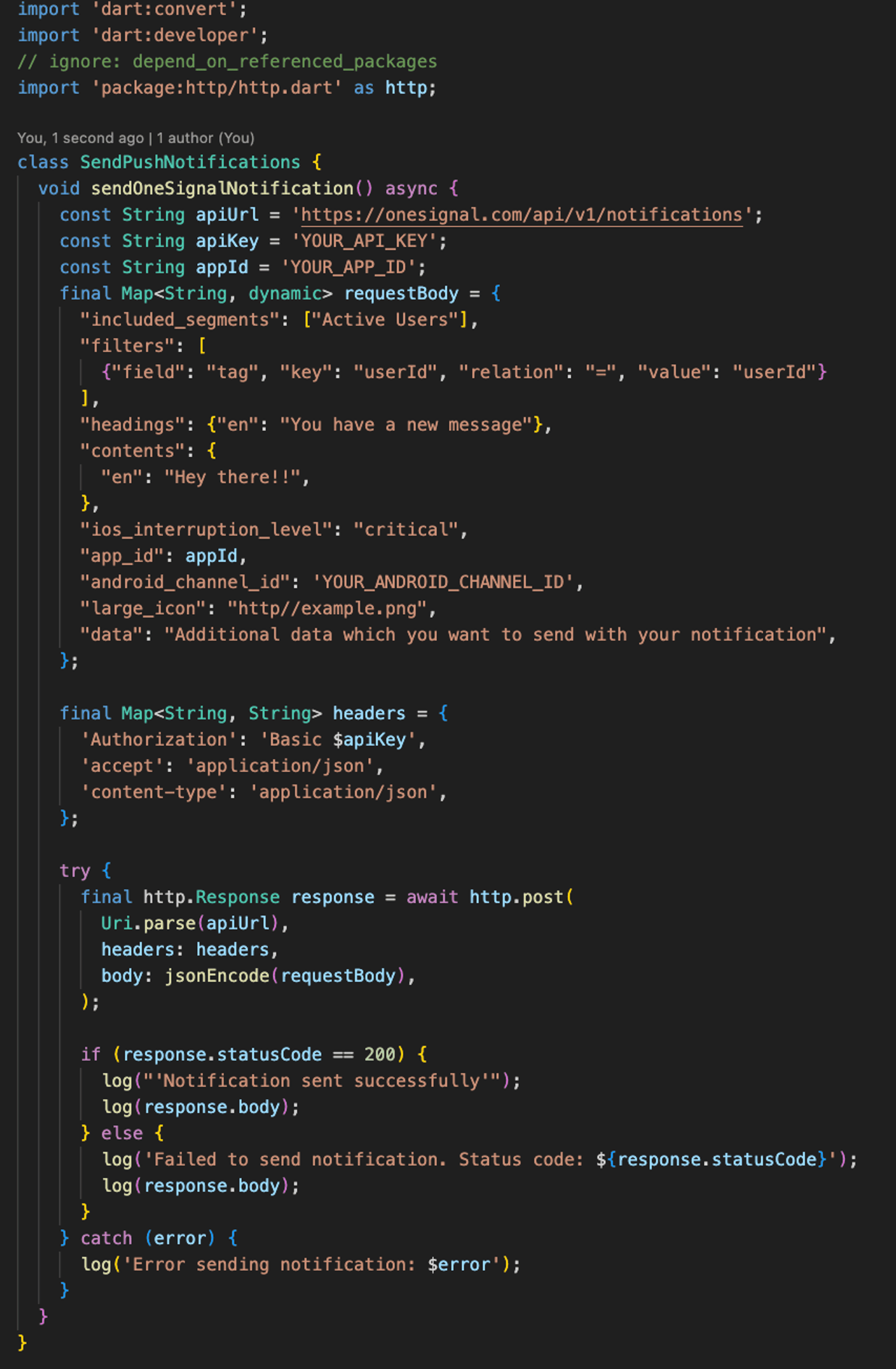 Customize the requestBody and headers