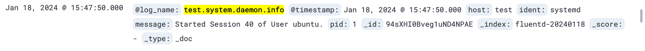 On Kibana logs