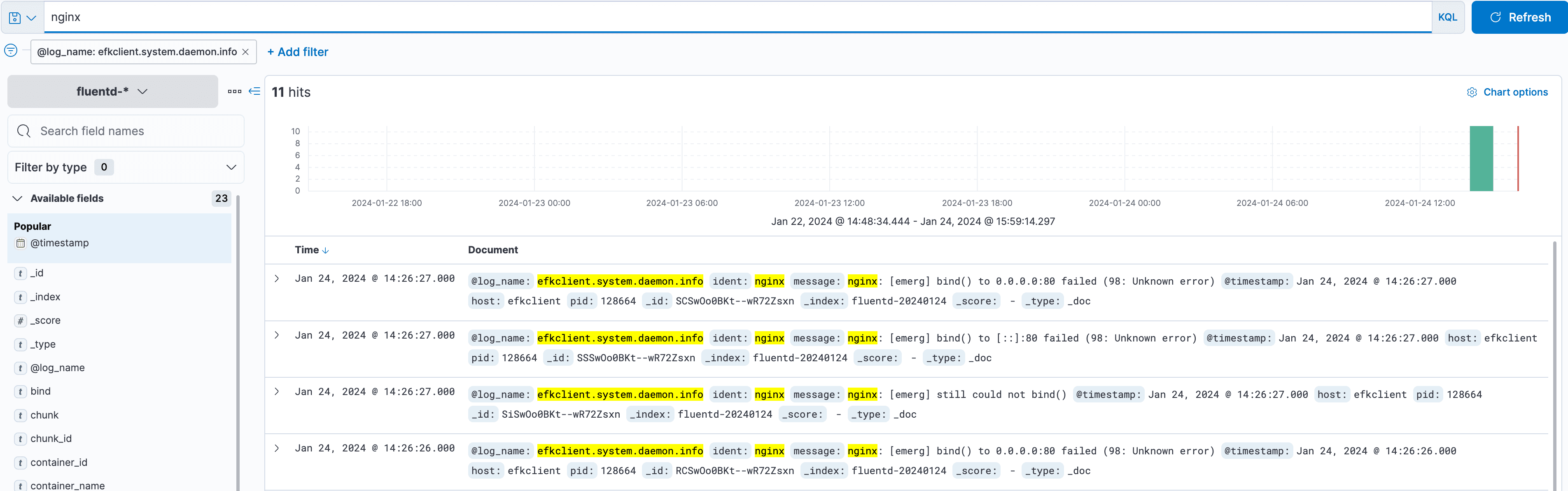 Testcase 6: nginx-log