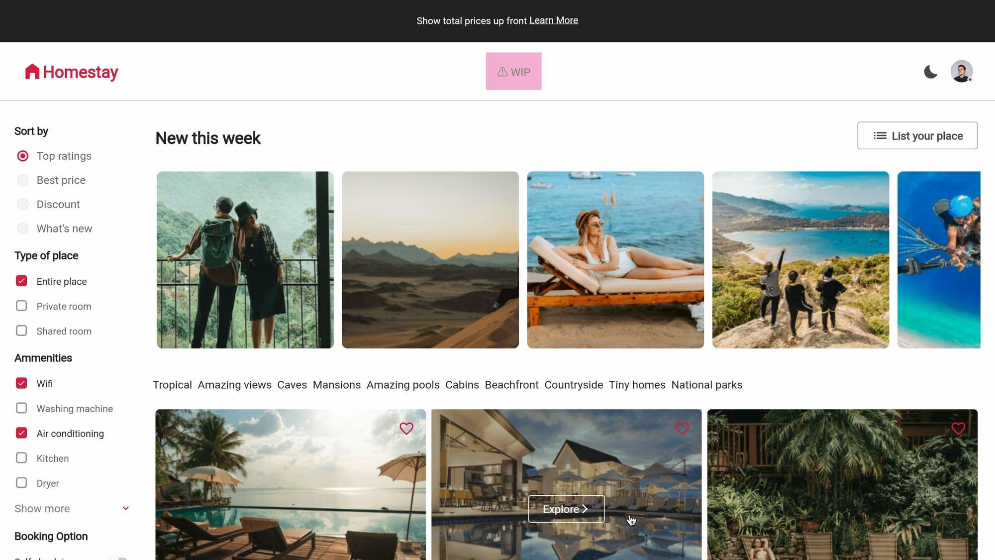 Kitchensink Interactive Web App