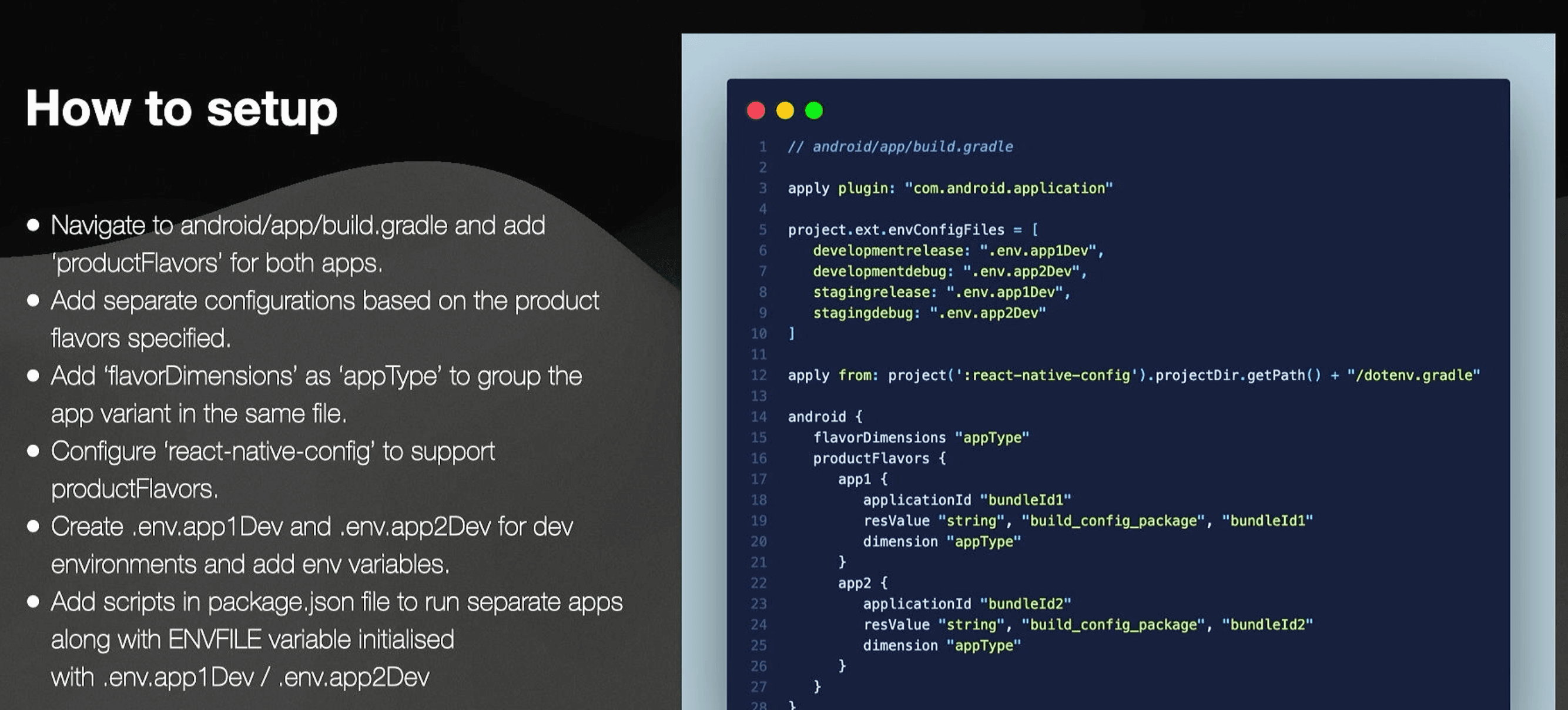 Handling app configurations
