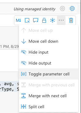 Create parameters Cell