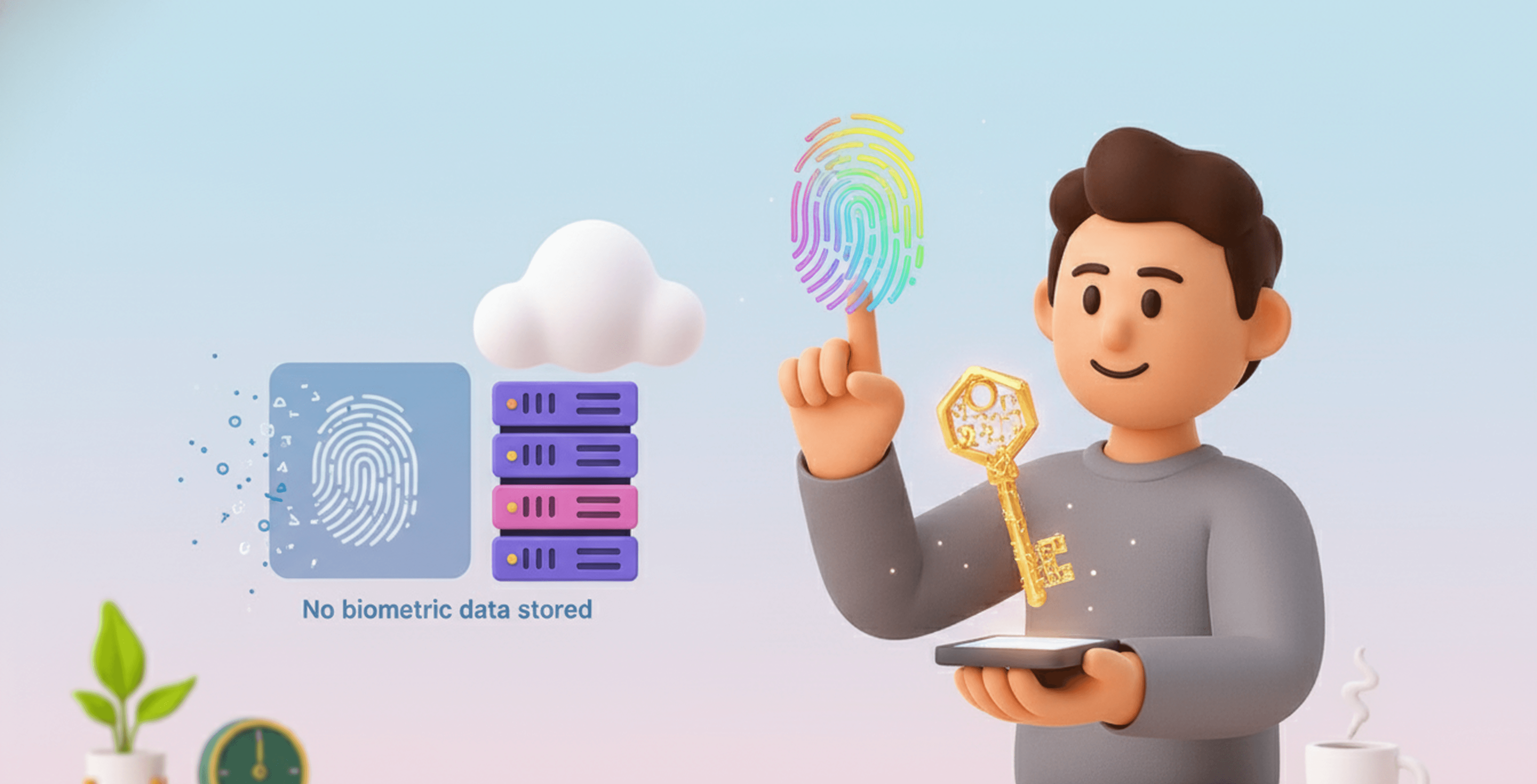 AI-powered fingerprint security with no biometric data stored in cloud
