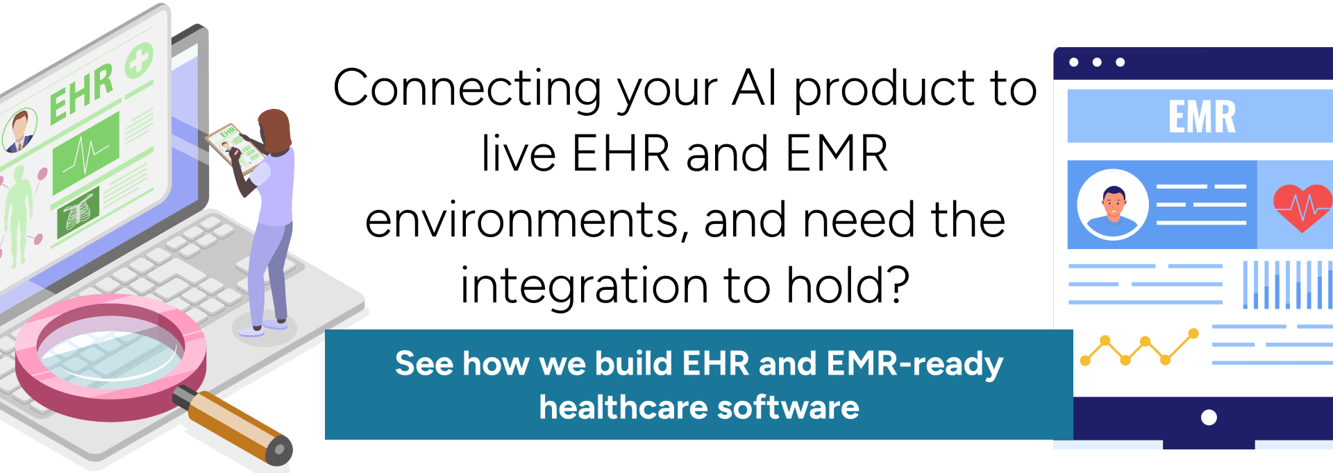Build EHR and EMR healthcare software for AI-product ready HL7 and FHIR integrated platform
