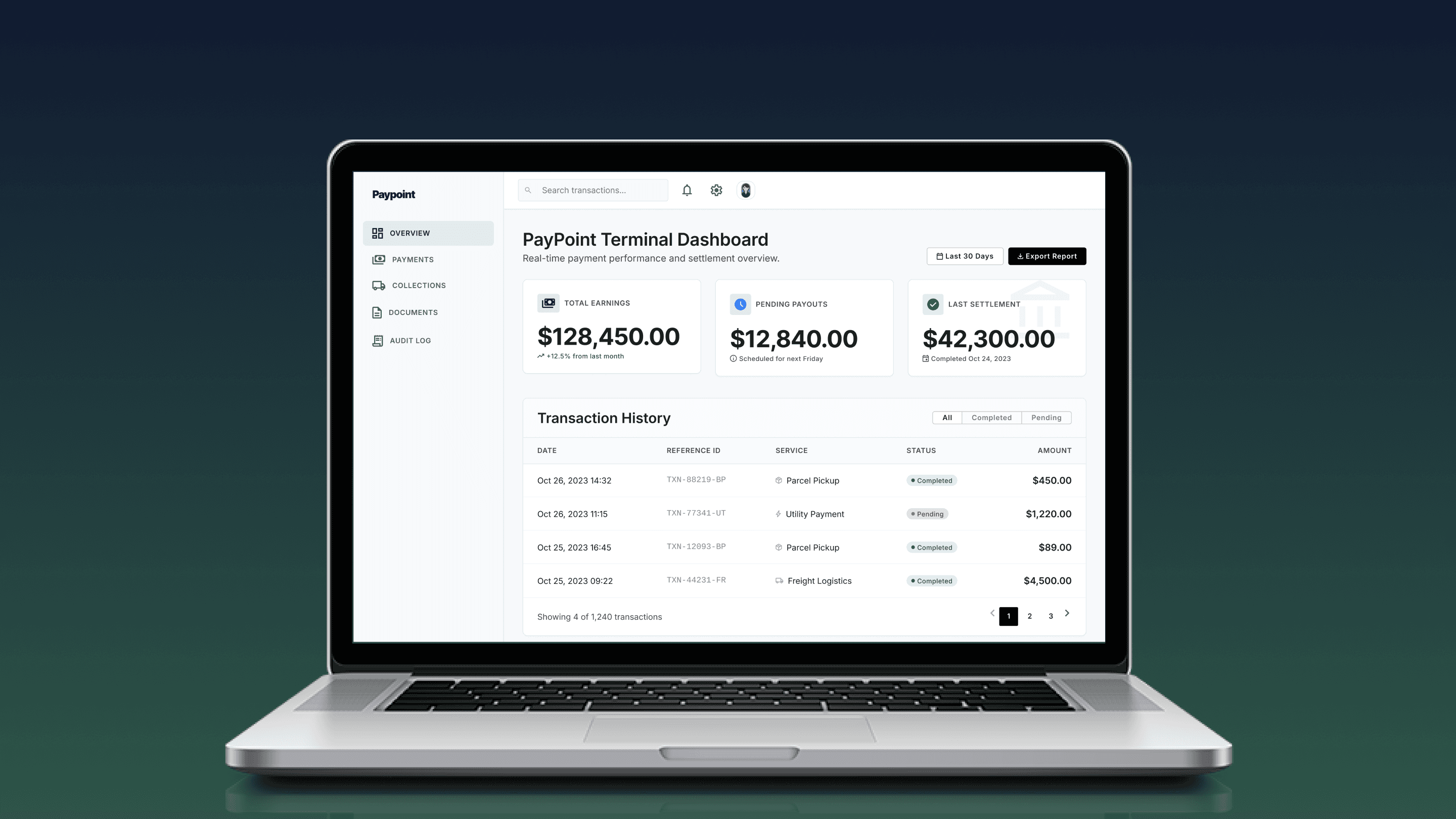 Parcel app for paypoint