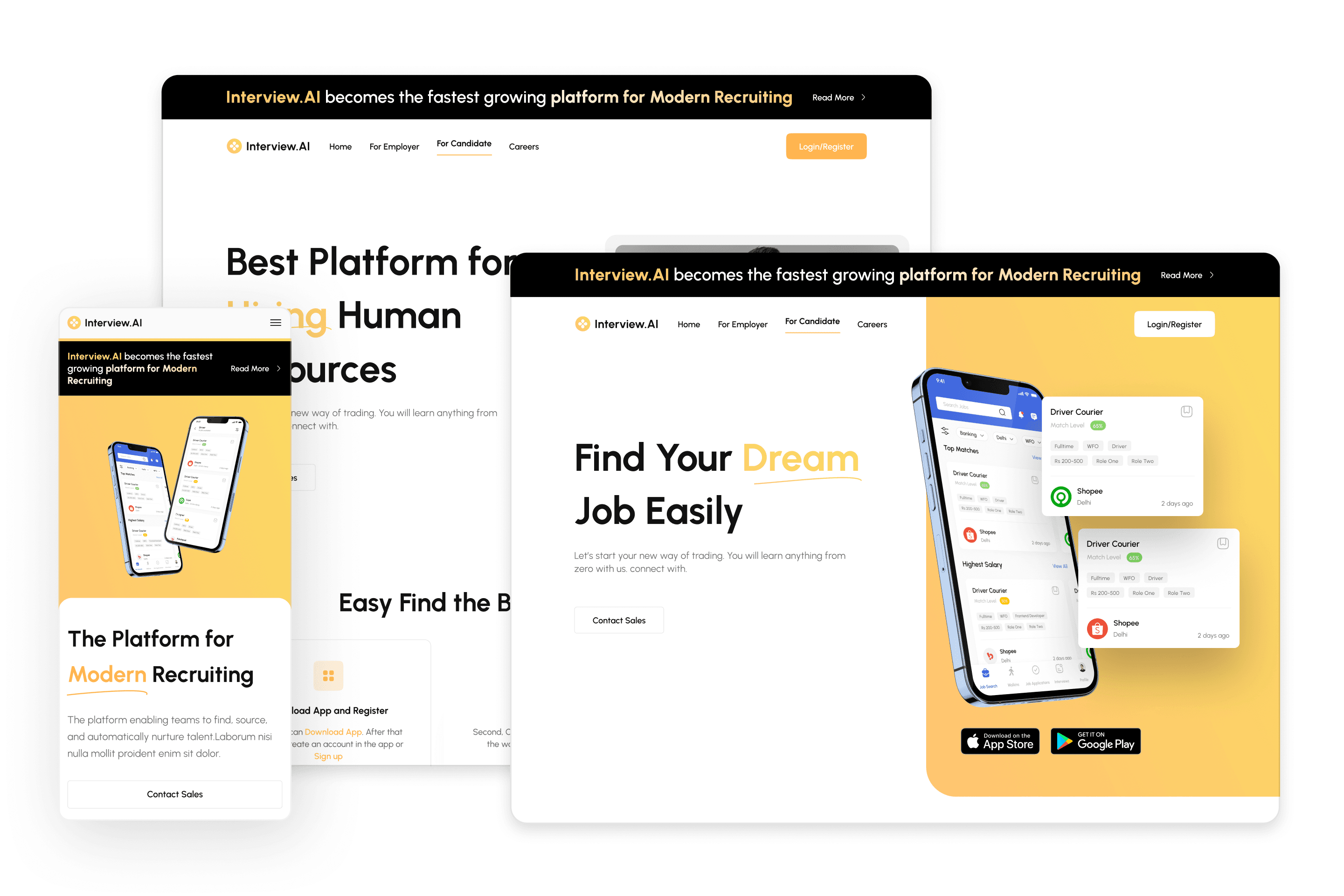 Interview.AI- AI Interview System for Unojobs that automates candidate screening through real-time voice interactions and intelligent assessments.