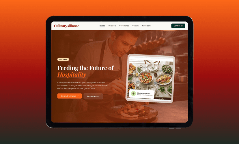 Web App For a Food Industry Behemoth