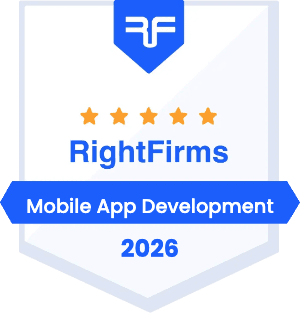 RightFirms | Mobile App Development - 2026 award badge