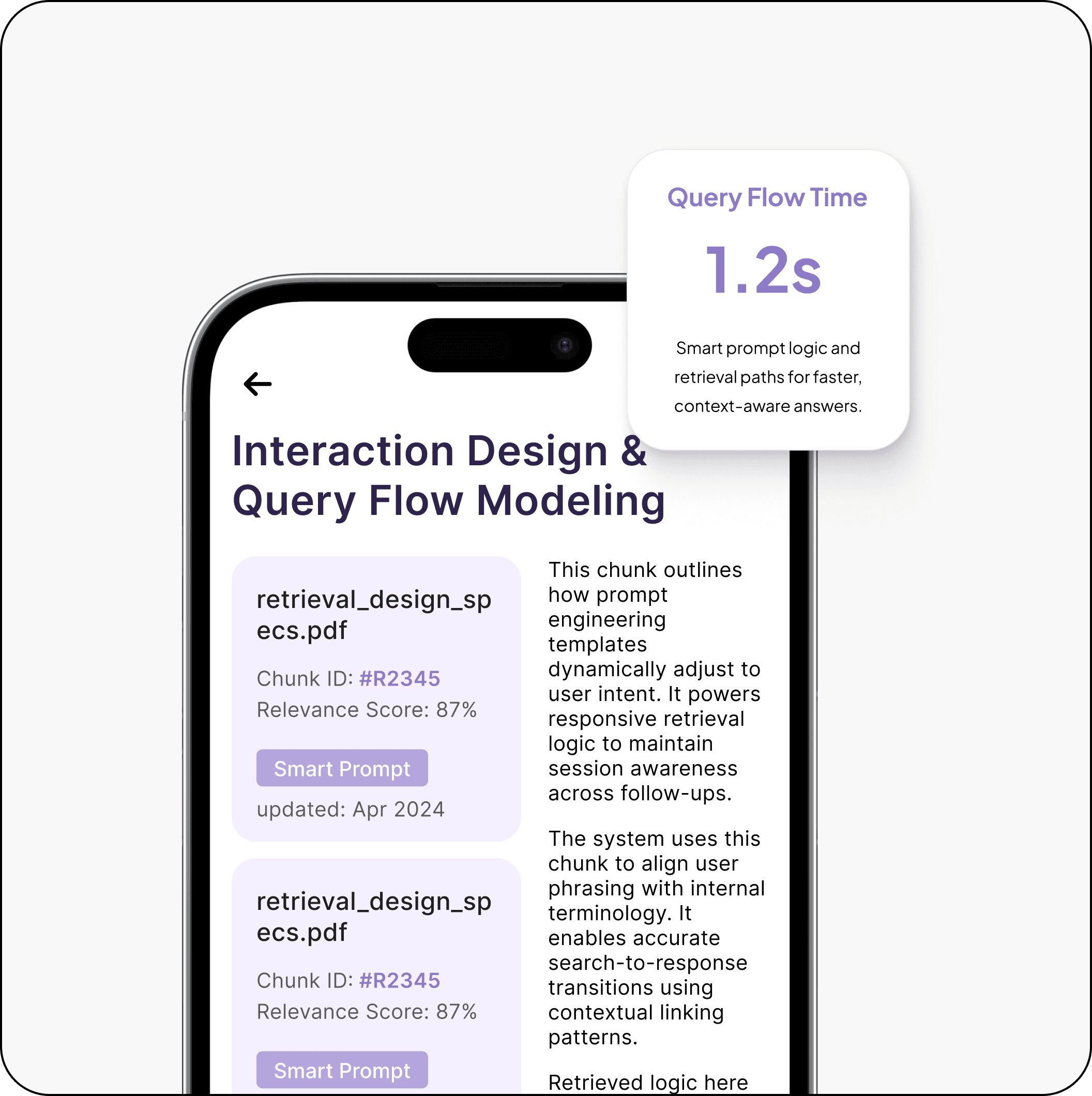 <h3><font color="#434343" face="Arial, sans-serif"><span style="font-size: 18.6667px; white-space-collapse: preserve;">Interaction Design & Query Flow Modeling</span></font></h3>