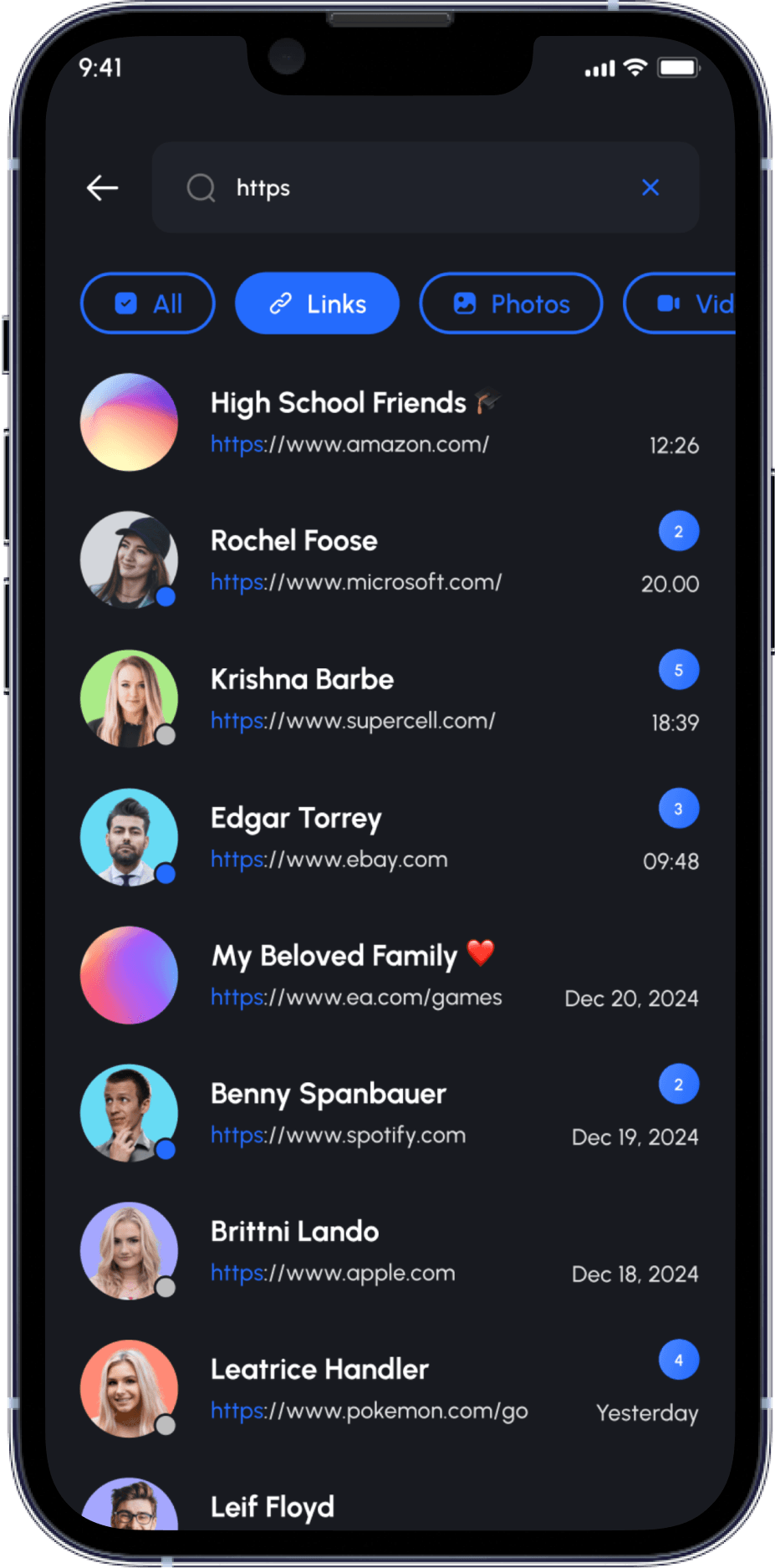 Ui of Chat App