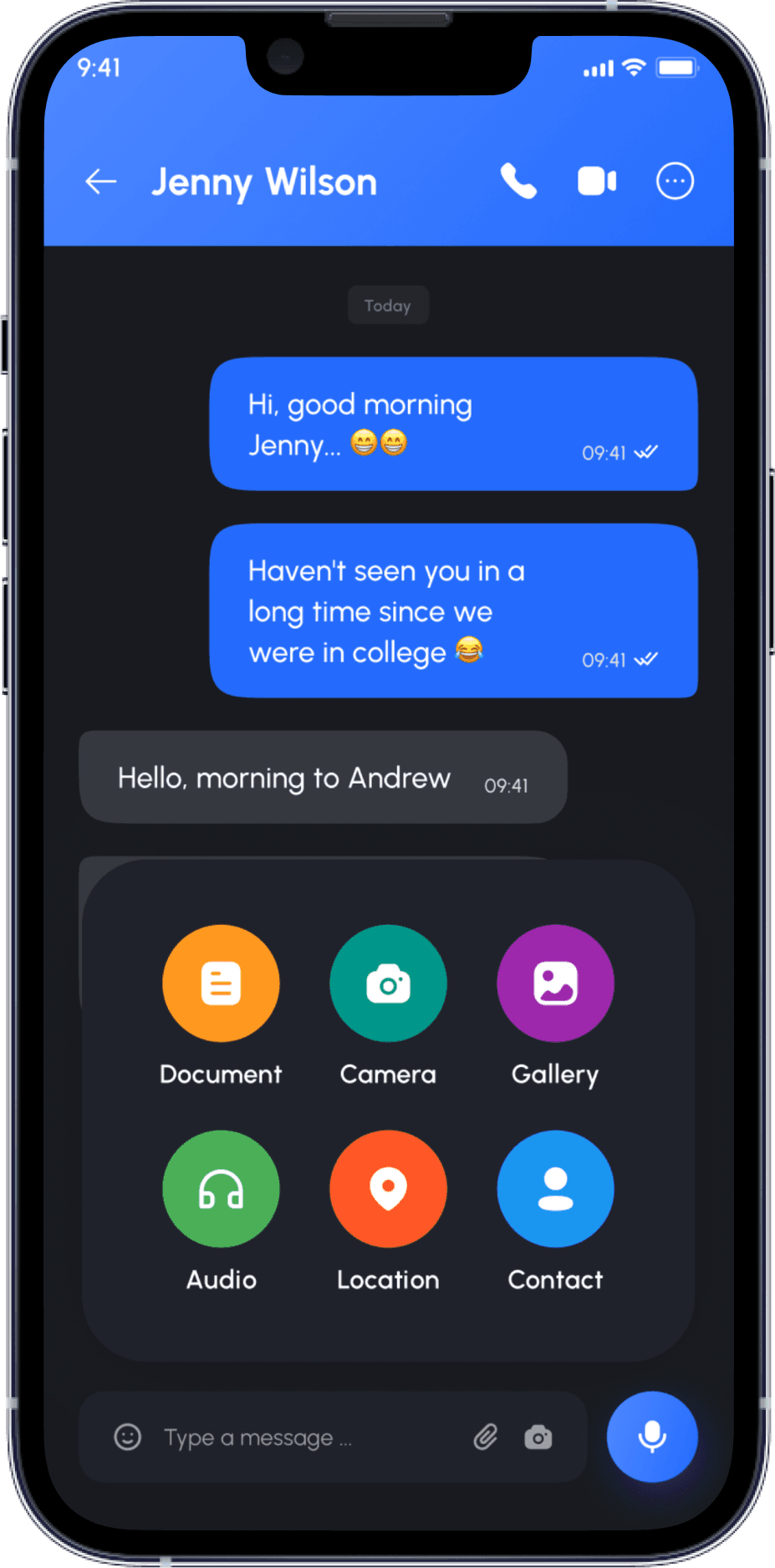 Design of chat app