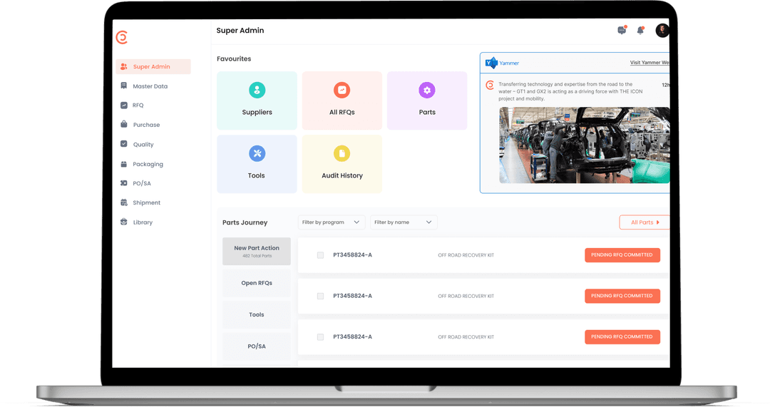 Customizable Supply Chain Management App