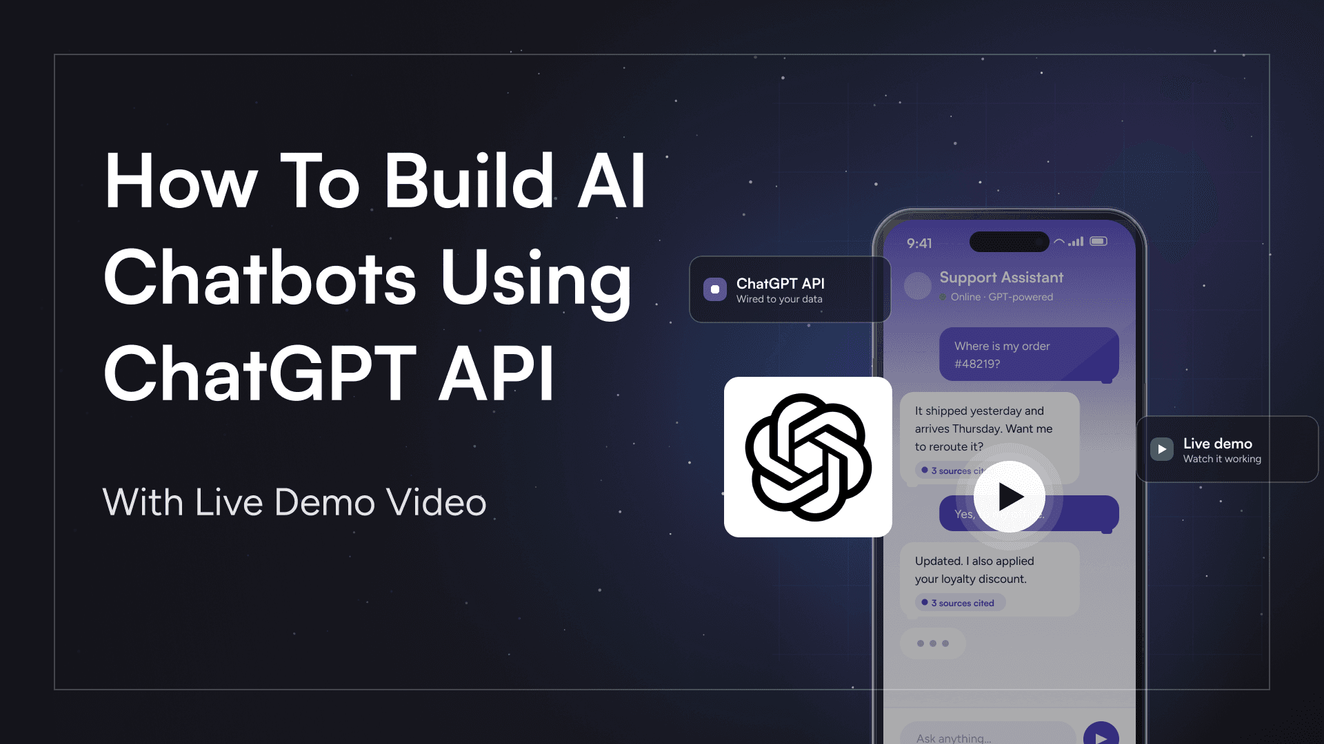 How To Build AI Chatbots Using ChatGPT API - With Live Demo Video